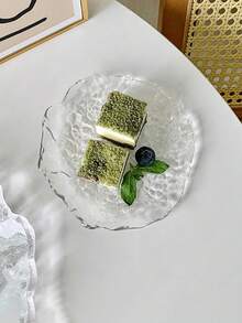 日式不对称玻璃盘子、粉色圆形甜点托盘、寿司、水果和牛排创意餐具餐盘、生日和情人节粉色浪漫托盘、高端家用/餐厅盘子。 - 彩色 - 查看 12