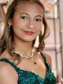 Gorgeous Imitation Emerald Cubic Zirconia Jewelry Set Golden Bridal Necklace Earrings Set Wedding Engagement Jewelry - Vàng - Xem 5