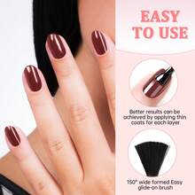 Neutral Gel Nail Polish Kit With U V Light 54W Nail Lamp Halloween 6 Colors Nude Pink Brown Soak Off Gel Nail Polish Set Nail Gel Kit No Wipe Base Top Coat Gel Manicure Kit DIY Home Tools - 玫紅色 - 查看 4