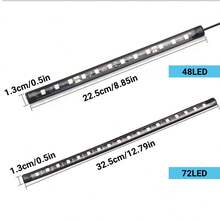 4 đèn nội thất xe hơi RGB thông minh, 48/72 đèn, đèn trang trí xung quanh xe hơi, có điều khiển từ xa, dây đèn xe hơi, trang trí xe hơi, phụ kiện xe hơi, chống thấm nước, chế độ nhạc, phù hợp với mọi mẫu xe, dây đèn LED Giáng sinh, điều khiển từ xa 210mAh - Đầy màu sắc - Xem 7