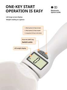 1 Piece Electronic Measuring Spoon, Gram Spoon Scale, Kitchen Electronic Spoon Scale, Flour Spoon, Food Dosing Spoon, Coffee Scale, Milk Scale, Coffee Bean Weighing, Essential Helper For Baking And Making Cakes, Can Weigh Solids, Liquids And Powders, Enlarged Version High-Precision Handle Kitchen Scale