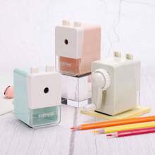 Pencil Sharpening Machine, Hand Crank Pencil Sharpener Manual Pencil Sharpeners Cutter For Classroom Home Offi Drawing Style 3, White - 粉色 - 查看 7