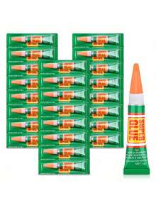 24 支装超级透明胶水，强力粘合，速干氰基丙烯酸酯胶水，适用于美甲、木材、橡胶、皮革、塑料、金属、水钻首饰、DIY 手工艺品等的粘合。学校用品，返校 - 彩色 - 查看 15