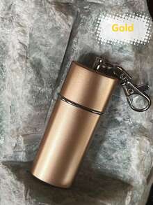 便携式烟灰缸，优质阻燃ABS金属材质，防异味，酷炫旅行烟灰缸，带钥匙扣，户外烟蒂处理管，可爱时尚烟灰缸，黑色