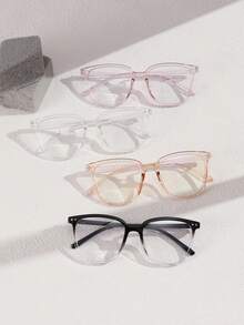 4 件装女士轻薄亚克力方形相框，休闲撞色设计，时尚百搭，适合返校季和 Y2K 风格配饰 - 彩色 - 查看 14