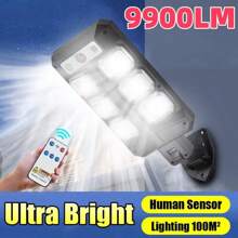 Luces solares LED potentes, luces de sensor de movimiento activadas por humanos actualizadas, luces de pared para calle, jardín, patio con 3 modos de iluminación, luces LED impermeables de alto lumen para porche y pared exterior
