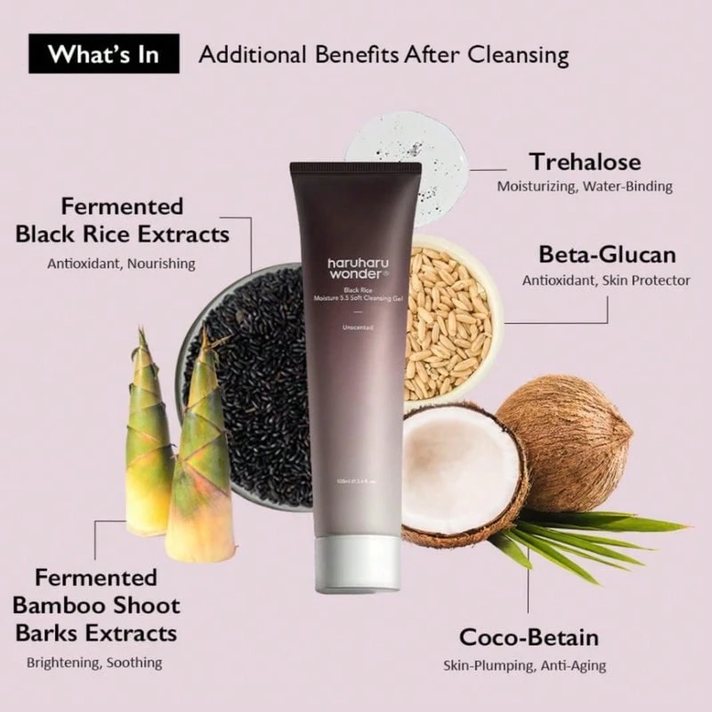 Black Rice Moisture 5.5 Soft Cleansing Gel 100ML - Gentle Moisturizing Cleansing Gel - Pore Clarifying Gel - View 1