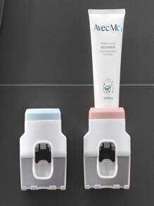 Spremitubo per dentifricio, accessorio pigro per spremere il dentifricio, porta spazzolino da denti montato a parete per il bagno di casa
