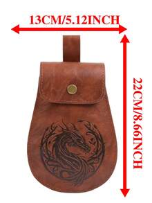 1 pièce Sacoche de taille en PU médiévale, accessoire de costume Renaissance, sac à bijoux Viking, sac de hanche de pirate, sac de taille LARP, sac banane Renaissance vintage, accessoire de cosplay - A - Voir 9