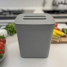 Kitchen Countertop Compost Bin, Hanging Small Trash Can With Lid, Suitable For Kitchen And Bathroom, Can Install Compost Bucket, Black