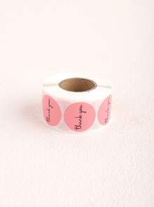 500 etiquetas redondas de 1" de color rosa con la frase "Gracias" para obsequios, sellos para sobres, pequeños negocios, bodas, decoración de fiestas, envoltorios de regalos y empaquetado