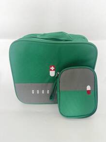 Sac de rangement imperméable pour médicaments, grand + petit, trousse de premiers soins portable pour la maison et les voyages, organisateur de fournitures médicales