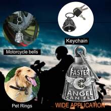 Motorcycle Guardian Angel  Bell, Lucky Biker Key Chain For Motorcycle Riders QJJ4 - Born to Ride - View 6