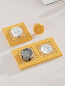 5pcs European Style Silicone Dinosaur Line 2-Hole Power Socket Cover, Baby Proof 2-Round Hole Outlet Protective Cover - Multicolor - View 4