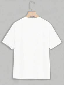 Breathable Summer Top For Daily Wear & Parties, Machine WashableRelaxed Fit Neutral Style T-Shirts - trắng - Xem 2
