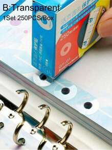 250 Holes Binder Reinforcement Sticker Labels, Round Adhesive Reinforcement Paper Stickers,For School Supplies,Back To School