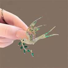 1 Piece Peace Brooch Made Of Zinc Alloy Material With Baking Paint Craftsmanship, Elegant Style, Inlaid With Synthetic Zirconia, Fashionable And Exquisite, Suitable For Suits, Dresses, Daily Wear, Accessories, Gifts For Friends, Families, Birthdays, Parties, Etc