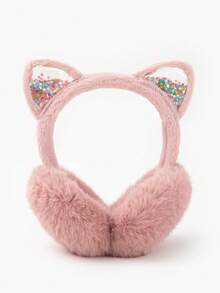 قطعة واحدة من أذرع القطة والنجمة الخماسية من القماش المخملي، إكسسوار شتوي دافئ للنساء