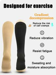 1/2/5/7/10 Pairs Open-Toe Knee High Compression Socks (2 Pairs) - 15-25 MmHg For Sports, Running, Cycling | Maternity, Nursing | Women & Men | Circulation Support, Y2K