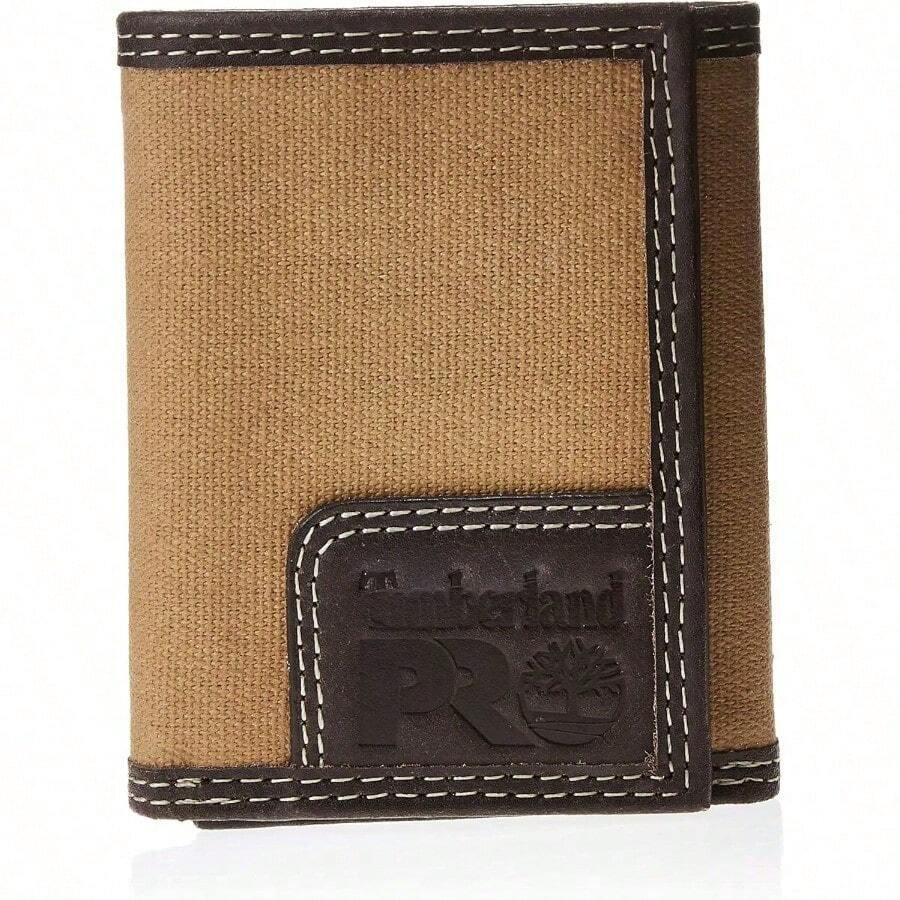 PRO portafolios de lona de piel RFID con bolsillos con cierre para hombre - como en la foto - Ver 1