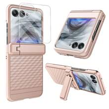 WJFORLION Case For Motor Razr 2025 Case/Razr 2024 Phone Case Full Body Shockproof For Moto Razr 50/60 With Built-In Outer Screen Protector & Hinge Protection [Not Fit Razr Plus 2024/2025] - 玫瑰金 - 查看 1