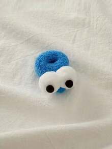 Set de 5 scrunchies de ojos grandes, divertidos y lindos de estilo minimalista y de colores caramelo, con alta elasticidad, adecuados para todo tipo de cabello y ocasiones como el hogar, salidas, viajes y trabajo, un accesorio ideal para mujeres y un regalo perfecto - Multicolor - Ver 5