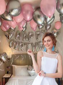 رقم فضي مقاس 32 بوصة، رقم عيد ميلاد مخصص، بالونات لاتكس وردية وفضية، بالونات قلب فضية مقاس 18 بوصة، مجموعة أحرف عيد ميلاد باللغة الإنجليزية، مناسبة لديكور حفلات عيد الميلاد، الزفاف، استحمام الطفل، عيد الحب، حفلات عصابة العروس، حفلات عيد ميلاد بموضوع الفيونكة، ديكور خطوبة العروس، ديكور عيد الميلاد، مناسبة لعيد الميلاد، الذكرى السنوية، رأس السنة، استحمام الطفل، التخرج، الخطوبة، حفلات الزفاف