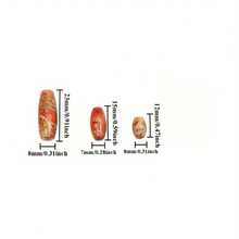 100pcs/Bag Mixed Color Pattern Vintage Bag Flower Printed Bead Jewelry Accessories Multi-Specification Printed Flower Wood Bead Pattern Painted Loose Beads, Diy Beaded Necklace Jewelry Decoration With Accessories - Wooden Beads - View 4