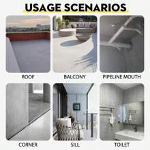 150g/300g水泥砂浆，混凝土填充粉，防水，防裂，耐热，适用于家庭装饰，瓷砖粘合剂，管道和屋顶维修以及地板维护 - 彩色 - 查看 11