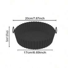 1pc Reusable Silicone Air Fryer Baking Tray, Air Fryer Accessory - Multicolor - View 4