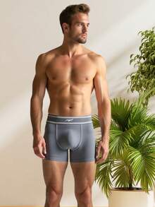 Zee Rucci Premium Seamless Original Men's Boxer Briefs - 灰色 - 查看 4