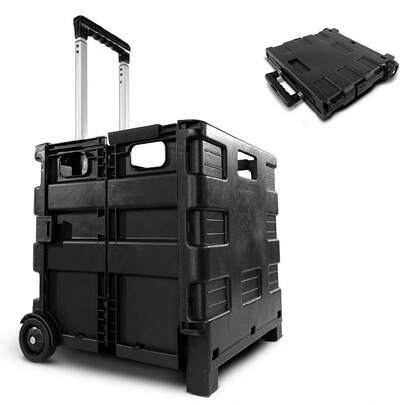 Carrinho Dobrável Multiuso Portátil Vira Maleta Cesto Feira