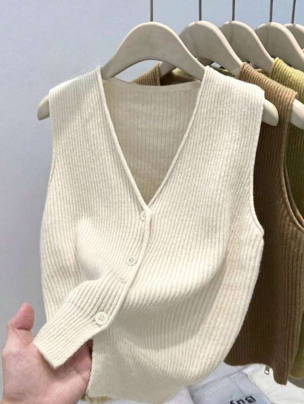 Elegant And Simple Design Casual Vest, Suitable For Everyday Wear, Outdoor Activities, And Dates In Spring And Autumn Seasons