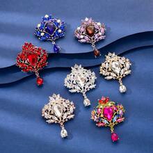 1pc Elegant & Fashionable Women Brooches, 7 Colors Available, Vintage Style Pin For Coat, Jacket, Suit, Suitable For Party, Banquet, Daily Wear, Gift - XD145 - View 13