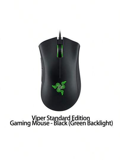 RAZER DeathAdder Essential Gaming Mouse, Optical Engine, Mechanical Micro-Switch 10 Million Clicks, Classic Contrast Color, Ultra-Soft Paracord Cable, Official Gaming Peripheral, Black