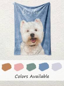 1 Stück Haustier-exklusive Wunschdecke, mit Unterstützung für individuelle Haustier-Muster und -Namen, 280g/m² super weiche Wunschdecke mit Heißprägedruck, Schutz vor Kälte im Herbst und Winter, für Katzen- und Hundeschlaf.