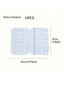 [预切自粘书膜] 10 件自粘书套，透明磨砂防水书膜，防尘书套，返校学习用品，预切书套（随机图案），用于学校用品，返校