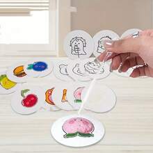 10pcs Textured Painting Squishies DIY White Compressed Wood Pulp Cotton Foaming Textured Painting Paper, Magic Fluffy Paint Fluffy Paint Paper, Cardboard And Expandable Foam Art Paper