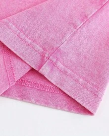 Men Shirts Modelo Men's Washing Cotton T-Shirt, Cotton, Casual Sports Style T Blood, Fashionable Street Style, Suitable For Travel And Sportswear, Men Clothes - Rose Pink - 查看 3