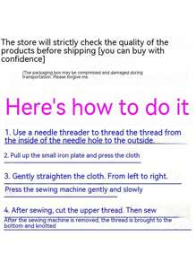 1 件多色便携式迷你手持手动缝纫机，多功能，适合家用 - 彩色 - 查看 10