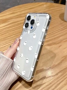 万圣节主题手机壳，可爱卡通幽灵透明气囊软保护套，适用于 17/17 Air/17 Pro/17 Pro Max、 13/15/16 Pro Max、 16、 14、 16 Plus、Galaxy - 彩色 - 查看 2