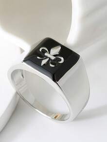 男士复古黑色合成锆石戒指，适合日常佩戴的珠宝配饰，父亲节礼物