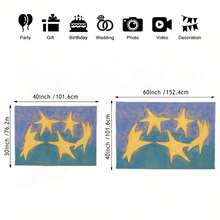 1pc Comfortable Star Dance Polyester Tapestry, Wall Tapestry Hanging Suitable Home Decoration Materials For Living Room, Bedroom, Dormitory Decoration, Horizontal Hanging - 彩色 - 查看 3