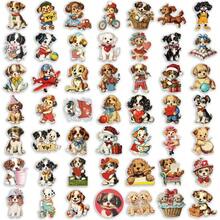 SCXXBSW 50 piezas de pegatinas transparentes de cachorros vintage americanos para decoración DIY, equipaje, guitarra, cuaderno, pegatinas creativas y divertidas de dibujos animados resistentes al agua - Multicolor - Ver 6