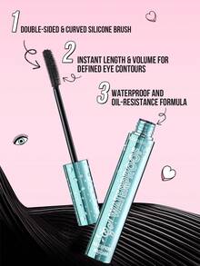 MISSLYN-Go! Waterproof Mascara, Waterproof Mascara, Eye Makeup, Volumizing & Lengthening, Separates Lashes, Stunning Effect, Buildable, Black, Lashes, Creates Natural To Voluminous Lash Look, Lengthening & Thickening, Fanning Lash Effect, Creamy Formula