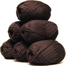 6 Rollen weiche Milchbaumwoll Garn Skeins je 25 Gramm Milchgarn zum Häkeln & Stricken, einfarbige Strickgarne zum Weben von Garn, gehäkeltes Garn Bastelmaterial für DIY Handwerke, Spinnen