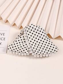 发夹 1 件高端波尔卡圆点和仿珍珠发夹装饰，大号，适合女士发饰优雅爪夹，学校用品，大学