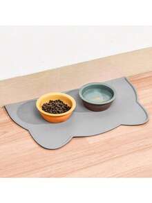 简约纯色硅胶宠物碗垫，家用
