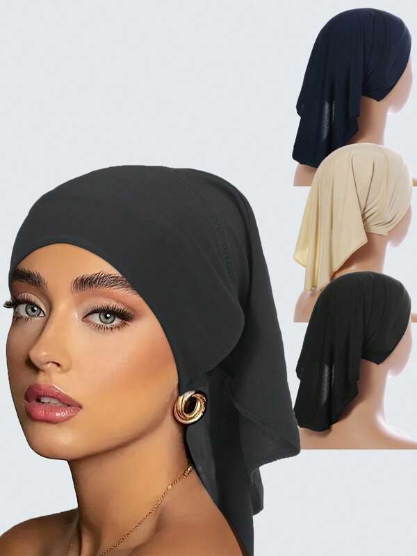 1 pieza Pañuelo tubular elástico de cristal y cáñamo con corte oblicuo multicolor para cuello o cabeza
