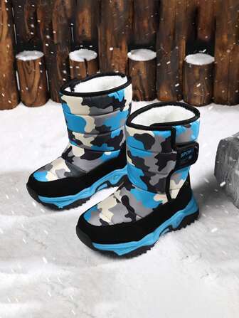Winter High-Top Warm Thermal Lining Wind-Resistant Comfortable Children Boots